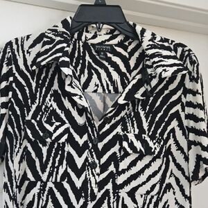Enfocus Studio Black and White Graphic Dress